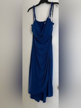 Siena Studio Royal Blue Draped Maxi Dress